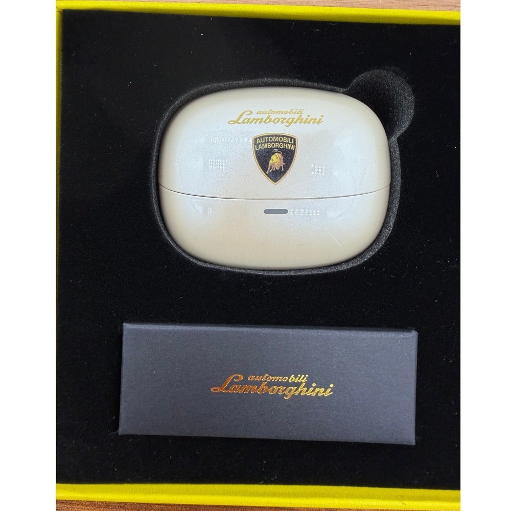 Automobili Lamborghini Tenlamp LB-T18 Wireless Earbuds Gold White Open Ear 2033
